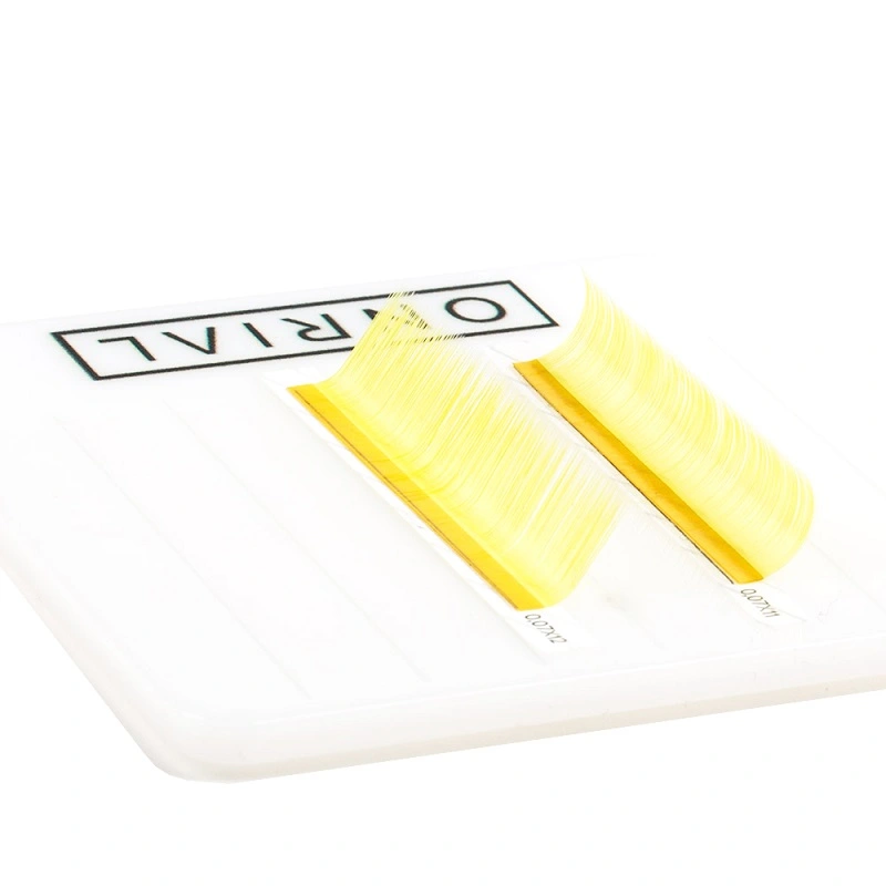 Вії кольорові мікс L 0,07 мм 6-13 Yellow - yellow-2